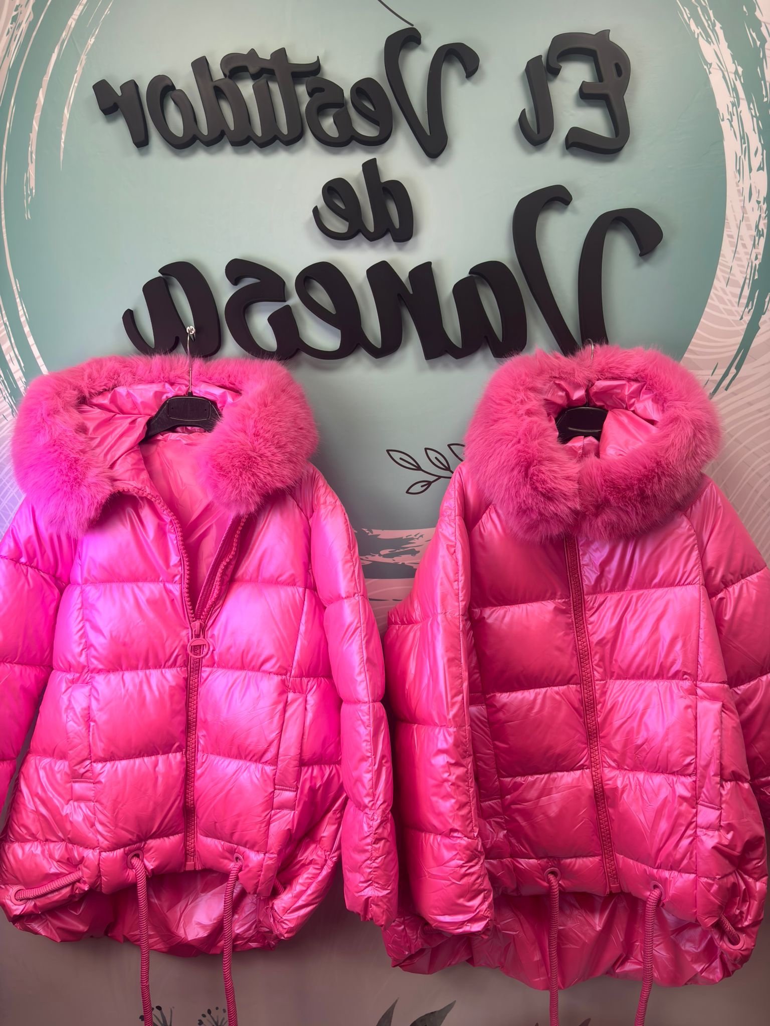 CAZADORA ROSA METALIZADA