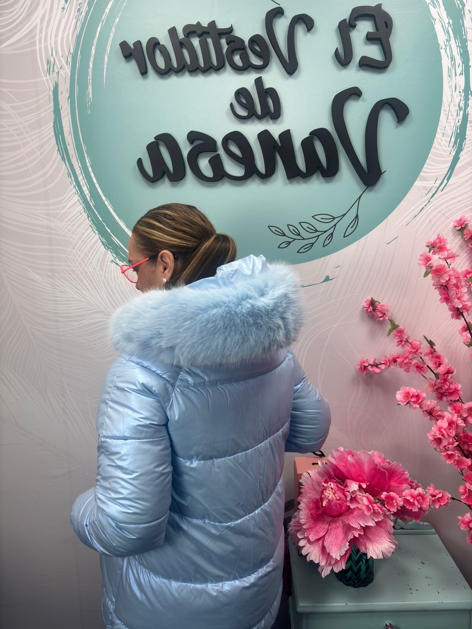 CHAQUETA AZUL DOS TONOS METALIZADA - Imagen 2