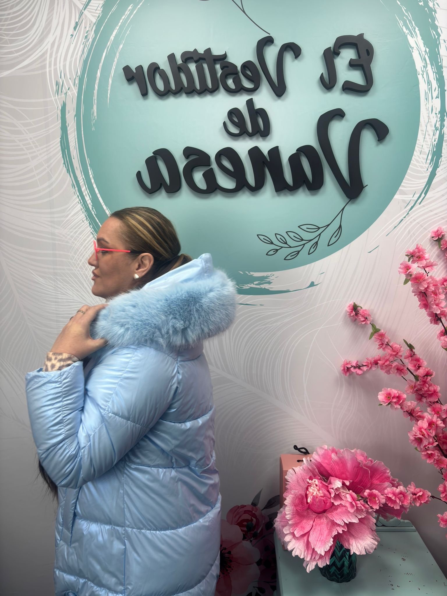 CHAQUETA AZUL DOS TONOS METALIZADA - Imagen 3